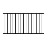 Nuvo Iron DSR3470-DB Railing Panel, 34 in OAH, Steel Rail, Textured Black Rail